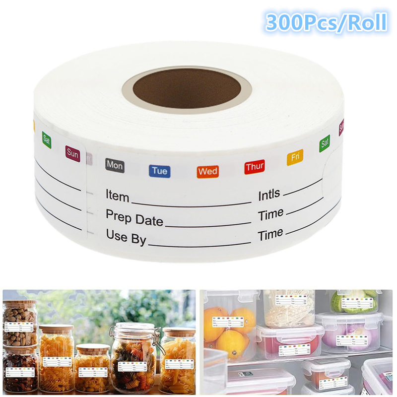 Food Storage Expiration Dates - 300 Adet/Rulo Mutfak Tarih Etiketi, Gıda