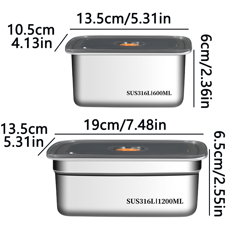 Stainless Lunch Box - Gıda Sınıfı 316 Paslanmaz Çelik Taze