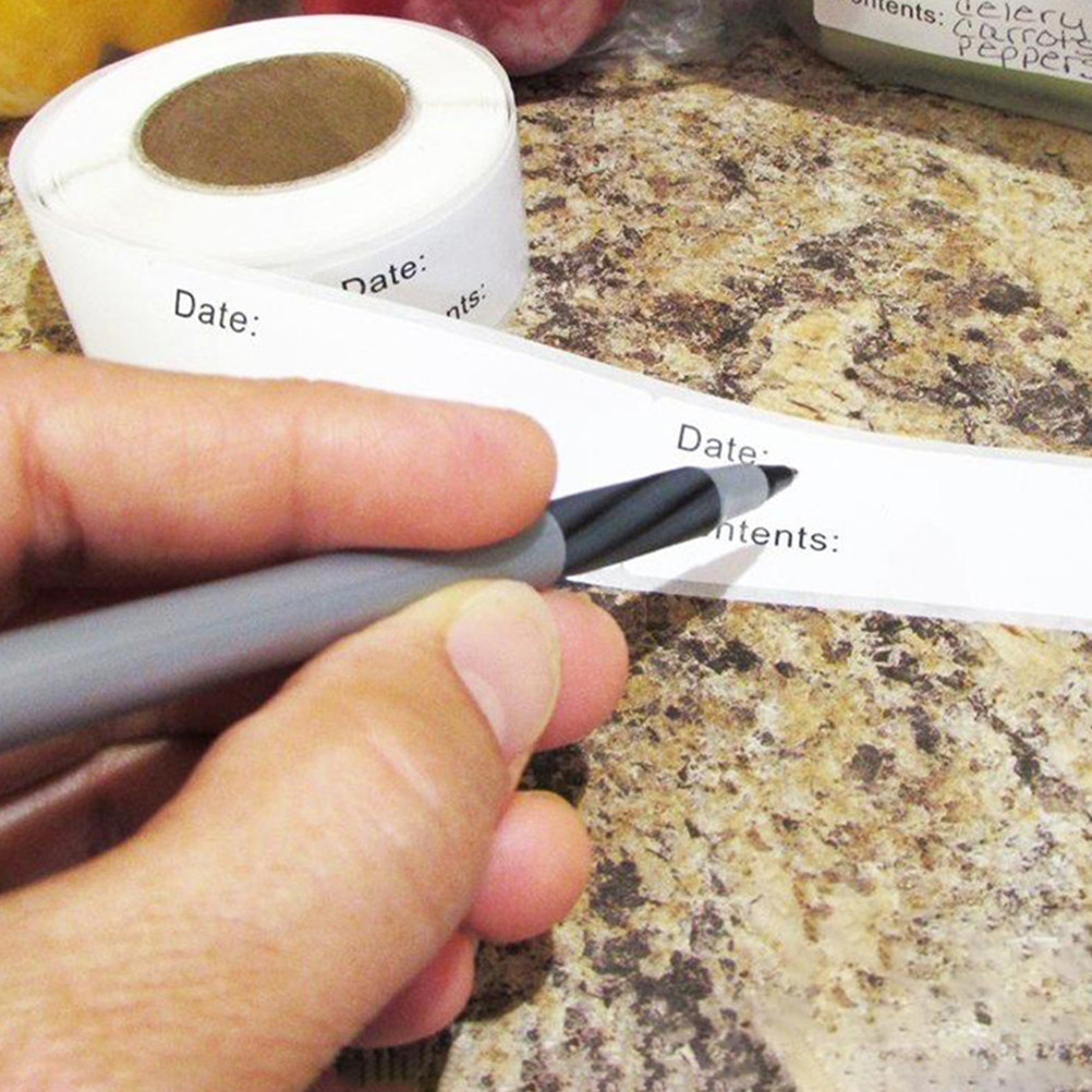 Food Storage Jar Labels - 1 Rulo Yazılabilir Gıda Saklama Etiketleri