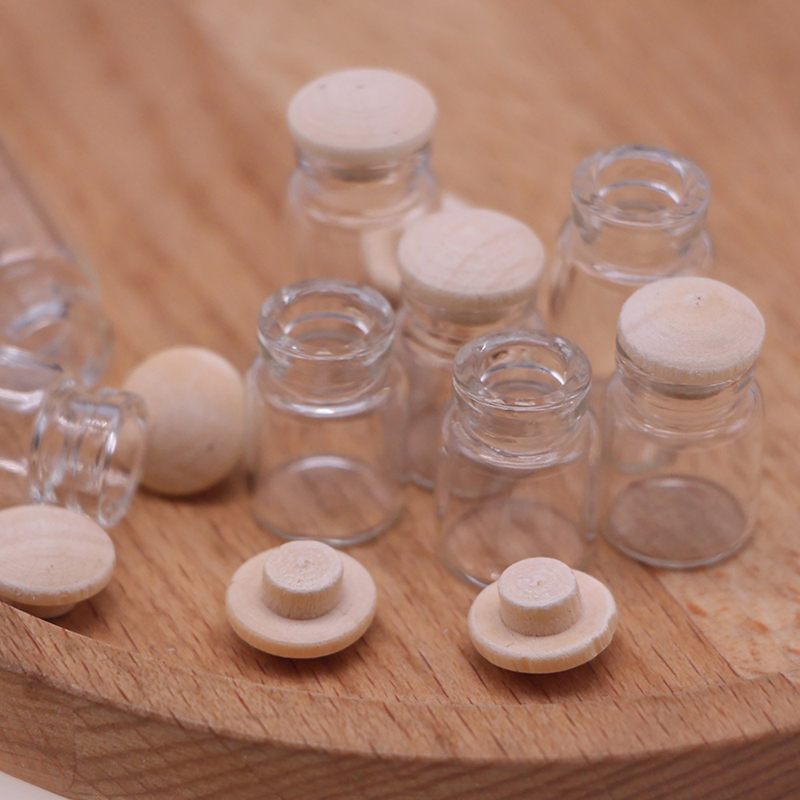 Food Storage Jars - 4 adet 1:12 Dollhouse minyatür cam