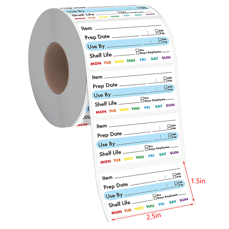 Food Storage Expiration Dates - 300 Adet/Rulo Tarih Etiketi Kendinden Yapışkanlı