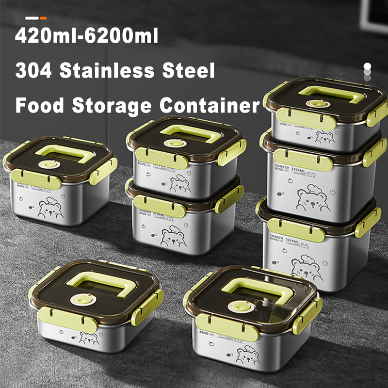 Stainless Lunch Box - COOKER KING 420ml-6200ml Büyük Kapasiteli Paslanmaz