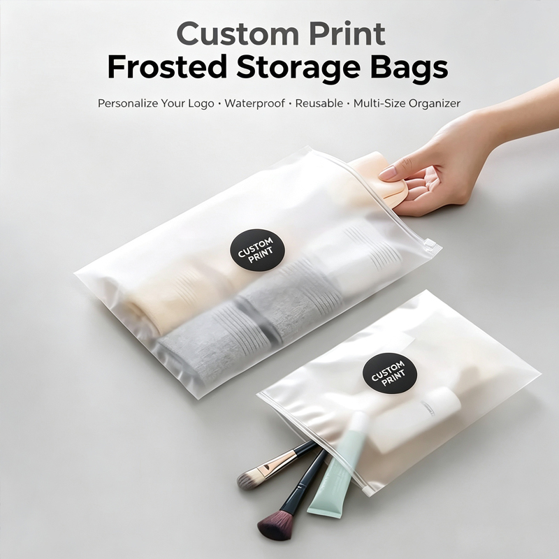 Food Storage Zipper Bags - Özel Logo Baskılı Buzlu Fermuarlı Çantalar,