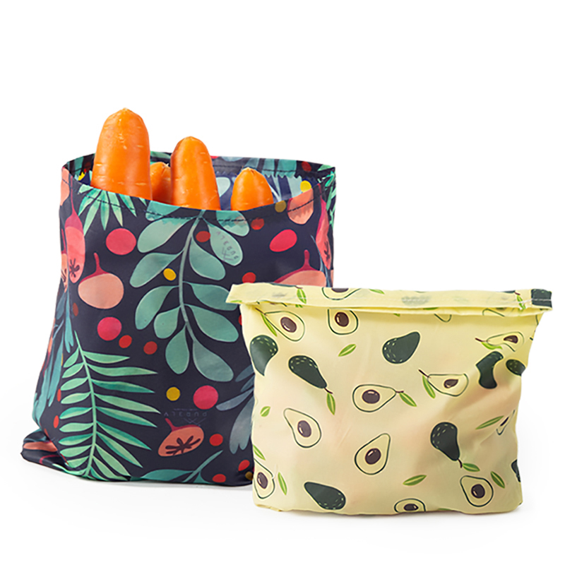 Food Storage Zipper Bags - 3 adet plastik içermeyen yeniden kullanılabilir
