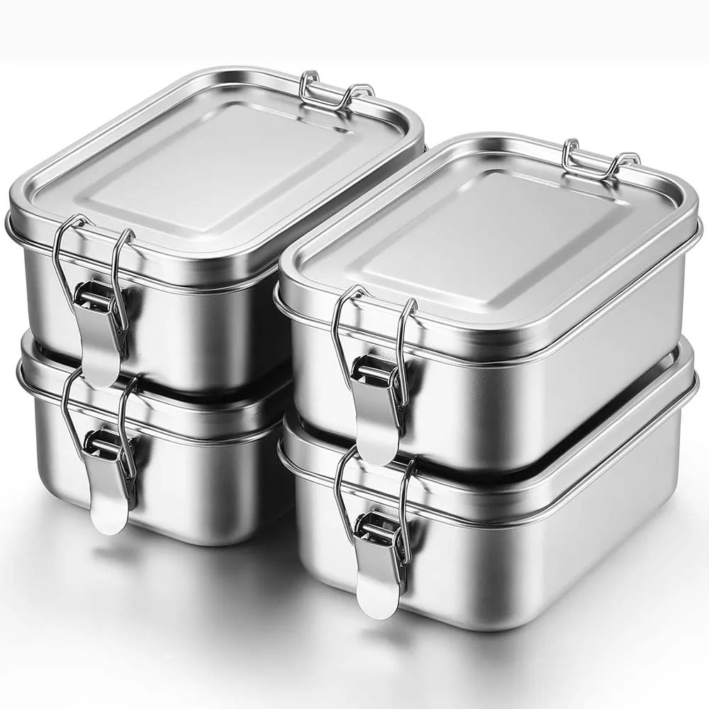 Food Storage Stainless Steel Containers - Paslanmaz Çelik Bento Kutusu Metal Öğle