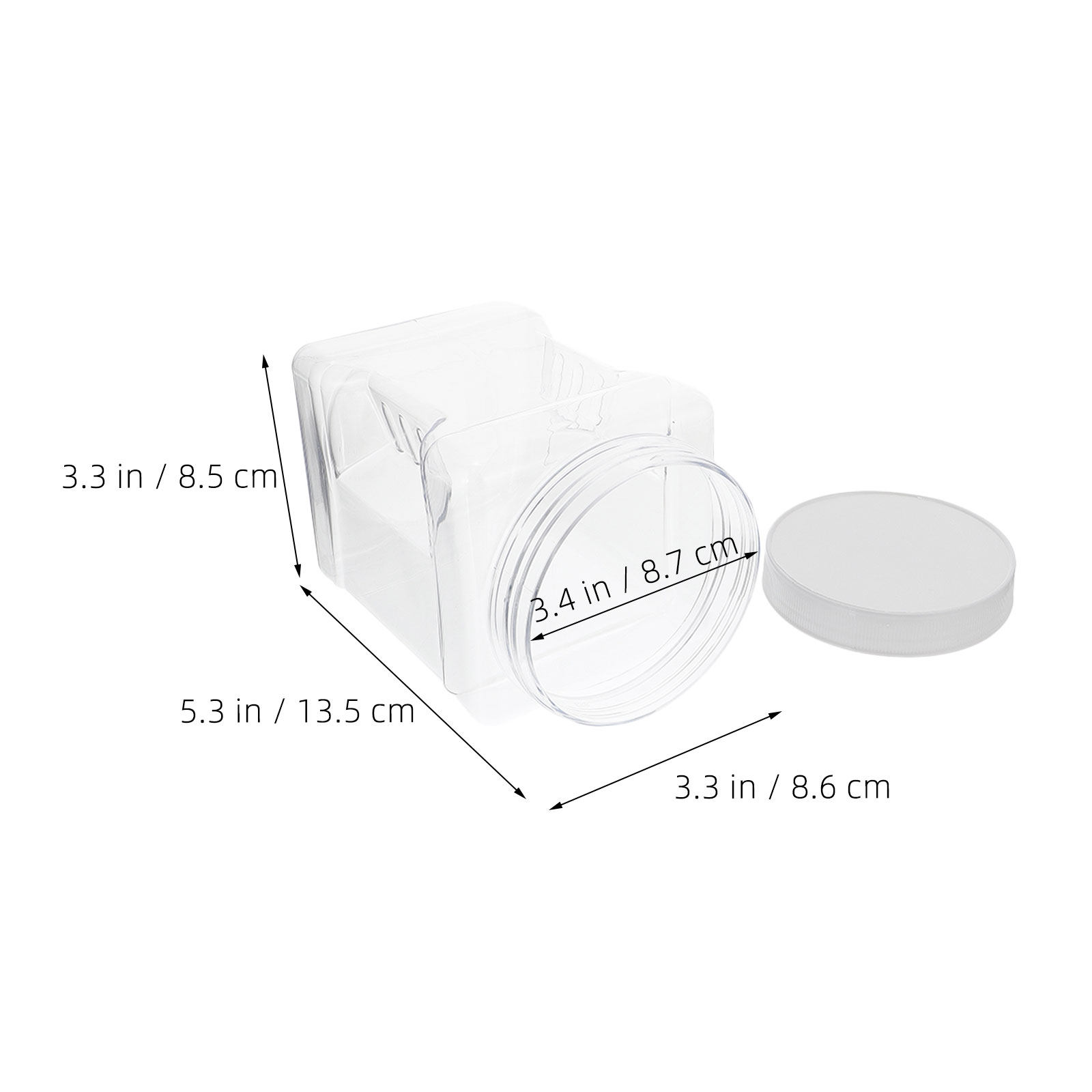 6 Adet Şeffaf Kare Plastik Sak - Food Storage Jars incelemesi ve fiyatı