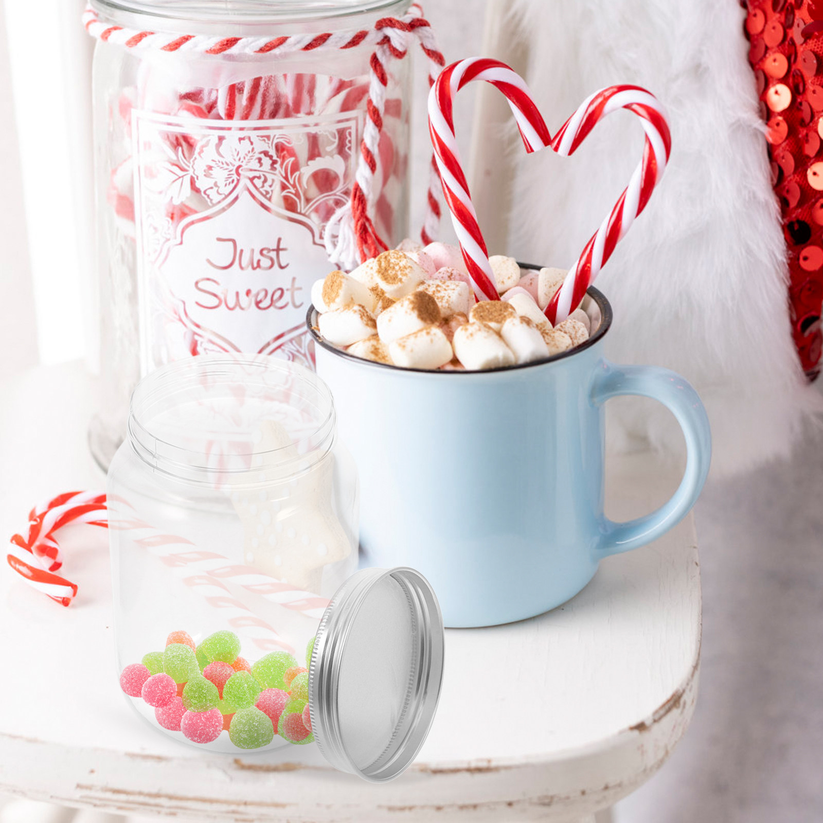 4 adet şeffaf plastik kavanozl - Food Storage Jars incelemesi ve fiyatı