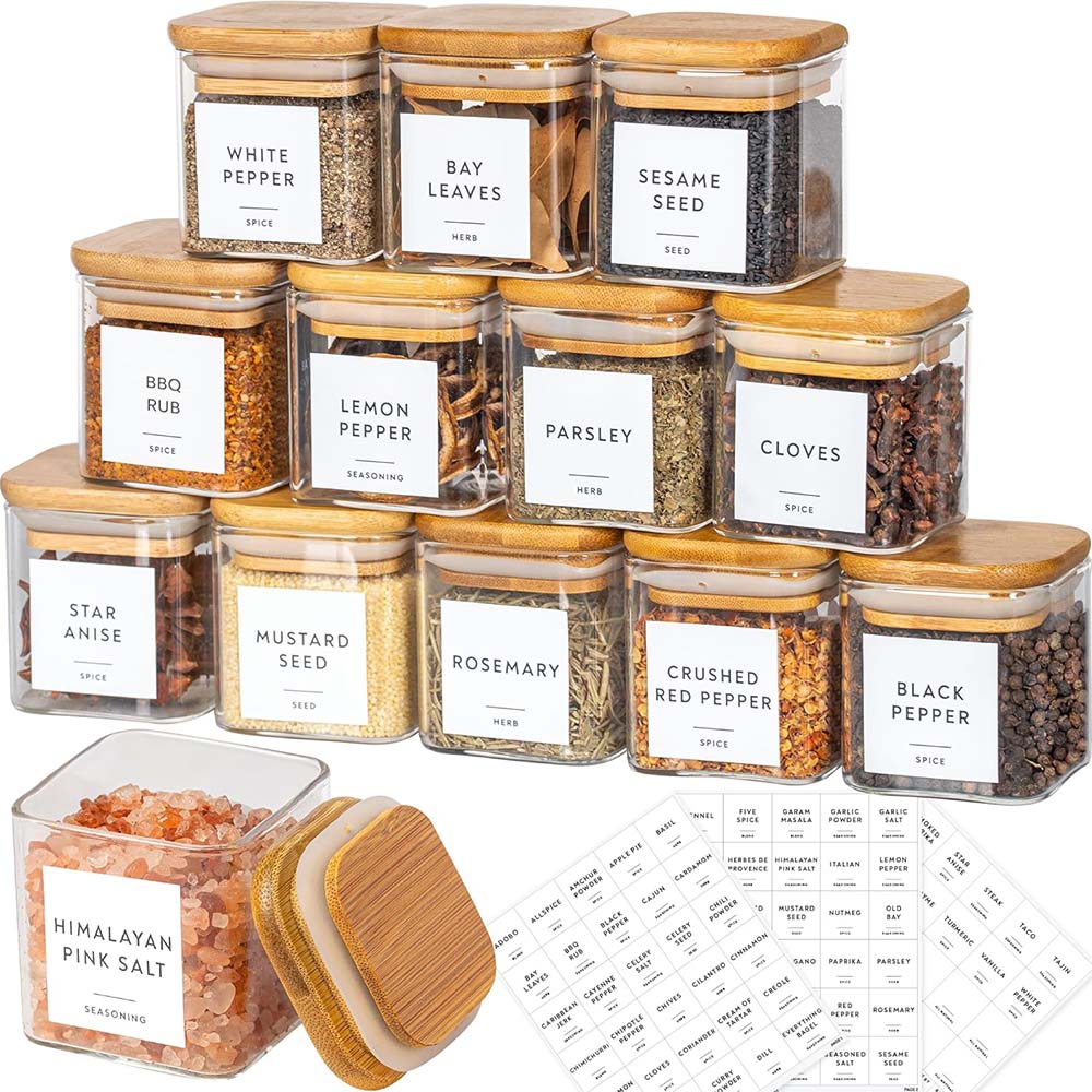 5oz cam kavanozlar baharat eti - Food Storage Jar Labels incelemesi ve fiyatı