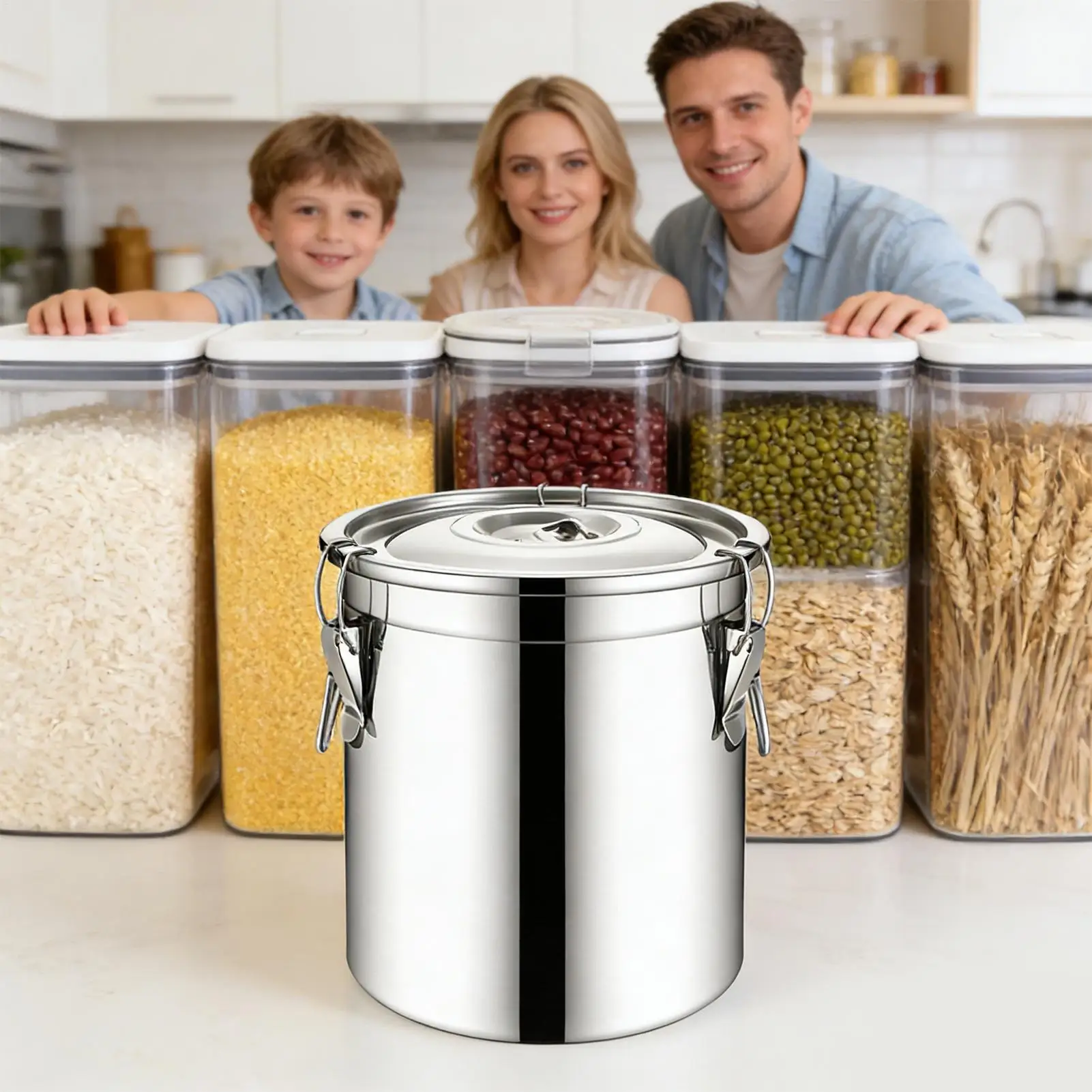 6L Paslanmaz Çelik Hava Geçirm - Airtight Cereal Jar incelemesi ve fiyatı