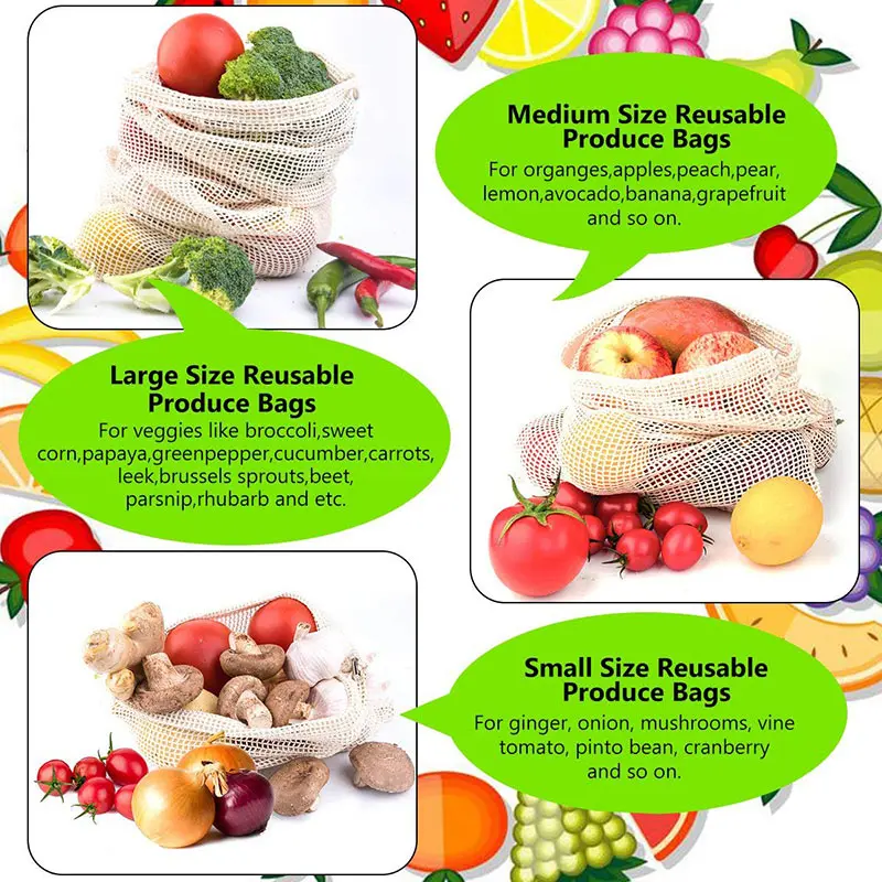 3 6 10 adet Yeniden Kullanılab - Produce Bag Reusable Mesh incelemesi ve fiyatı