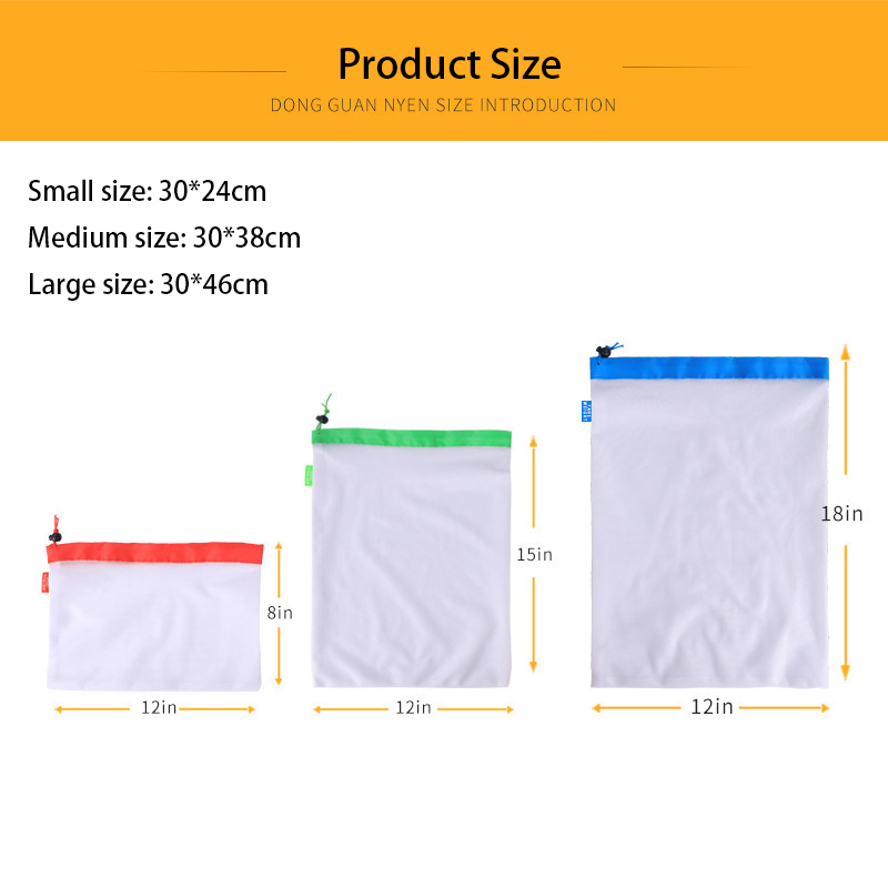 3 boyutları kullanımlık örgü ü - Produce Bag Reusable Mesh incelemesi ve fiyatı