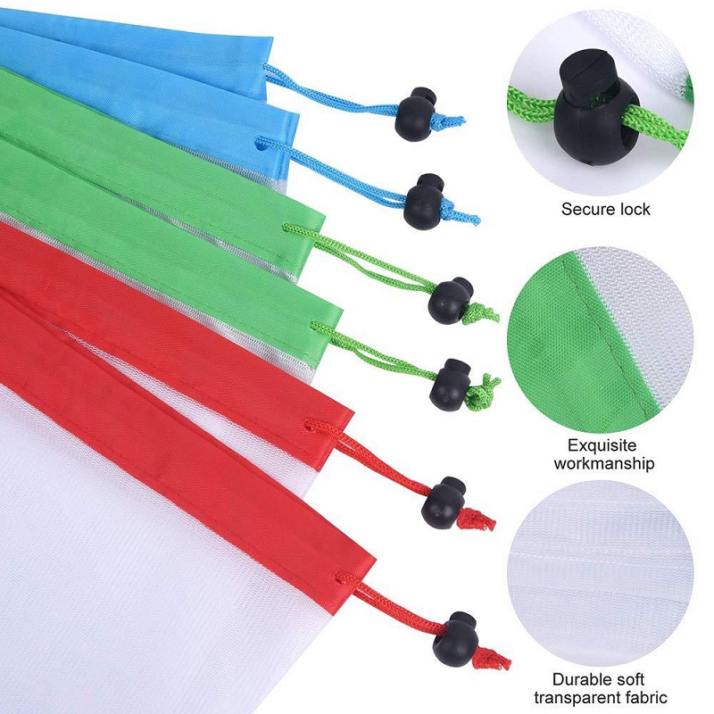 3 boyutları kullanımlık örgü ü - Produce Bag Reusable Mesh incelemesi ve fiyatı