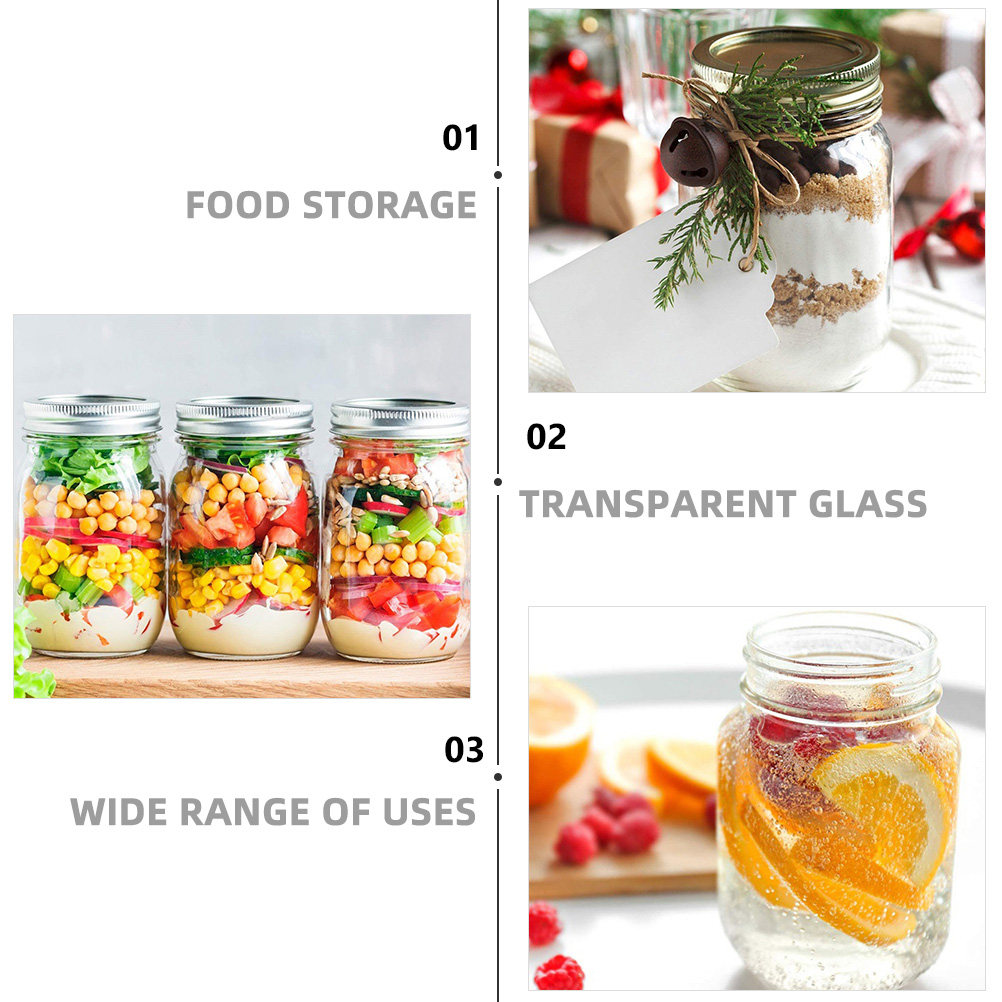 6 adet şeffaf yuvarlak cam kav - Food Storage Jars incelemesi ve fiyatı