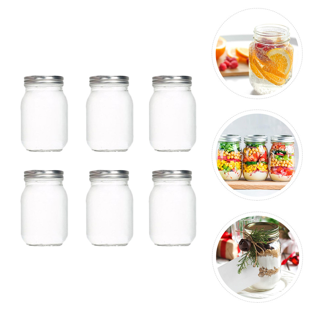 6 adet şeffaf yuvarlak cam kav - Food Storage Jars incelemesi ve fiyatı