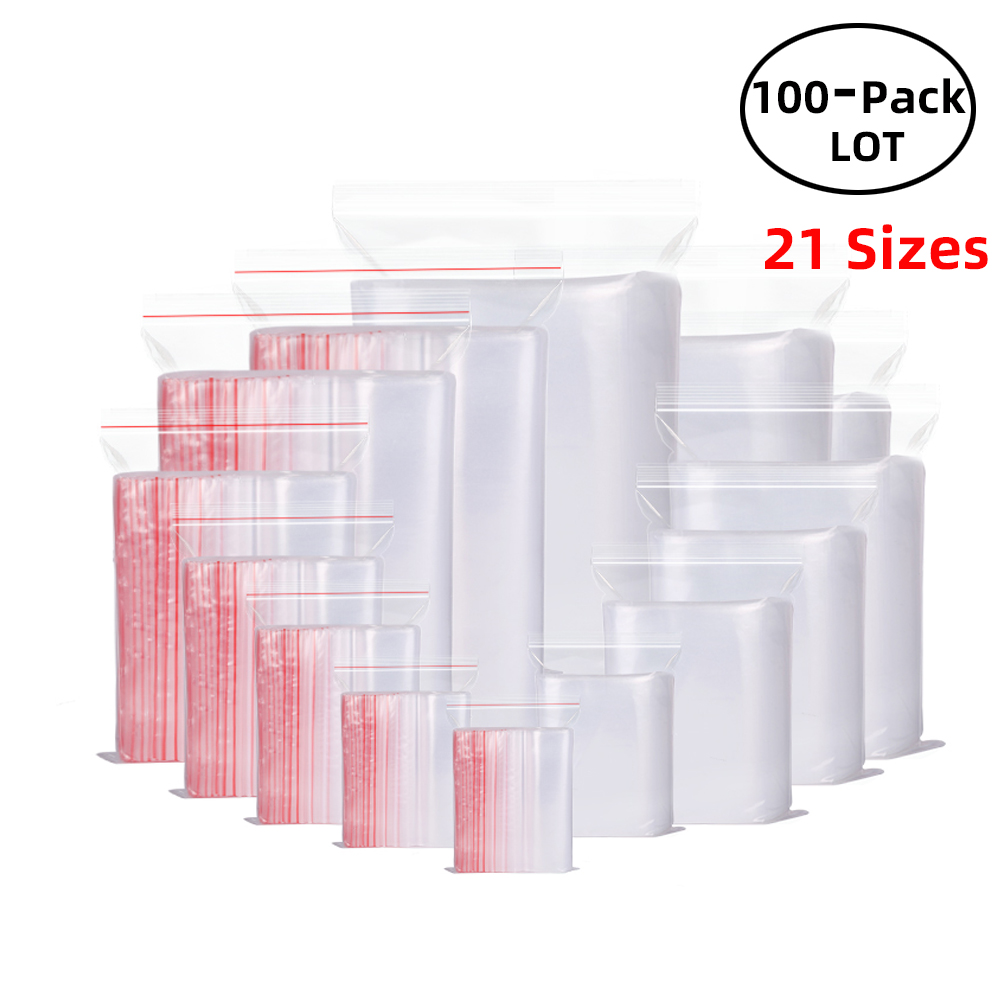 100 adet/paket Açılıp Kapanabi - Food Storage Zipper Bags incelemesi ve fiyatı