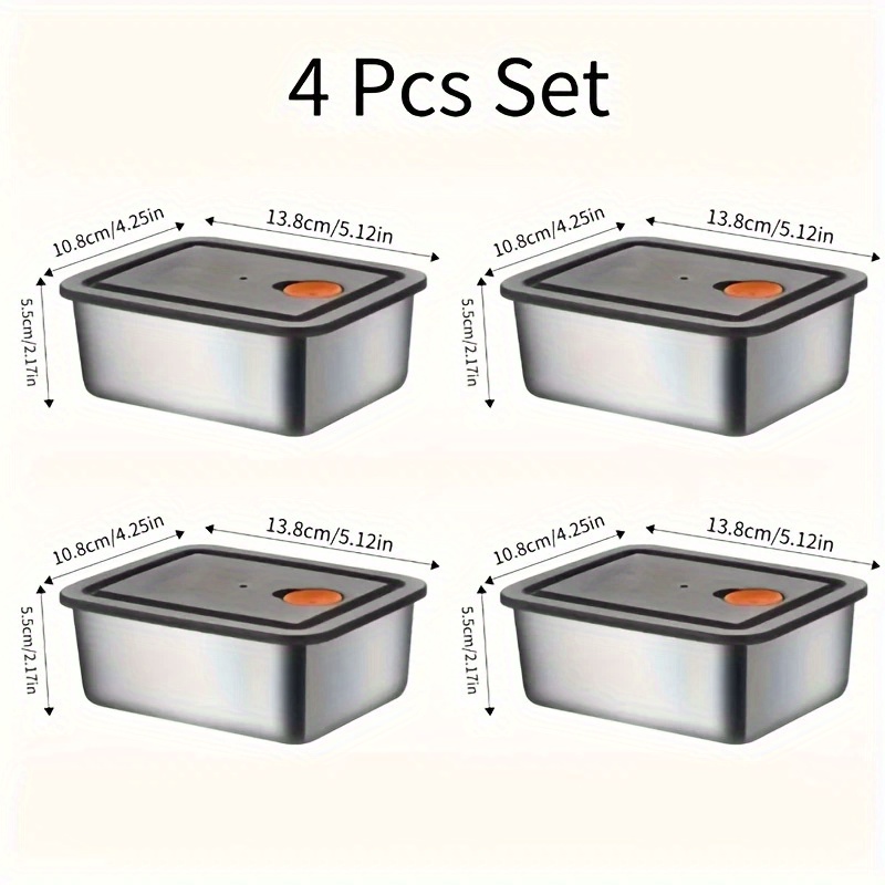 4 Parça Paslanmaz Çelik Gıda S - Food Storage Stainless Steel Containers incelemesi ve fiyatı