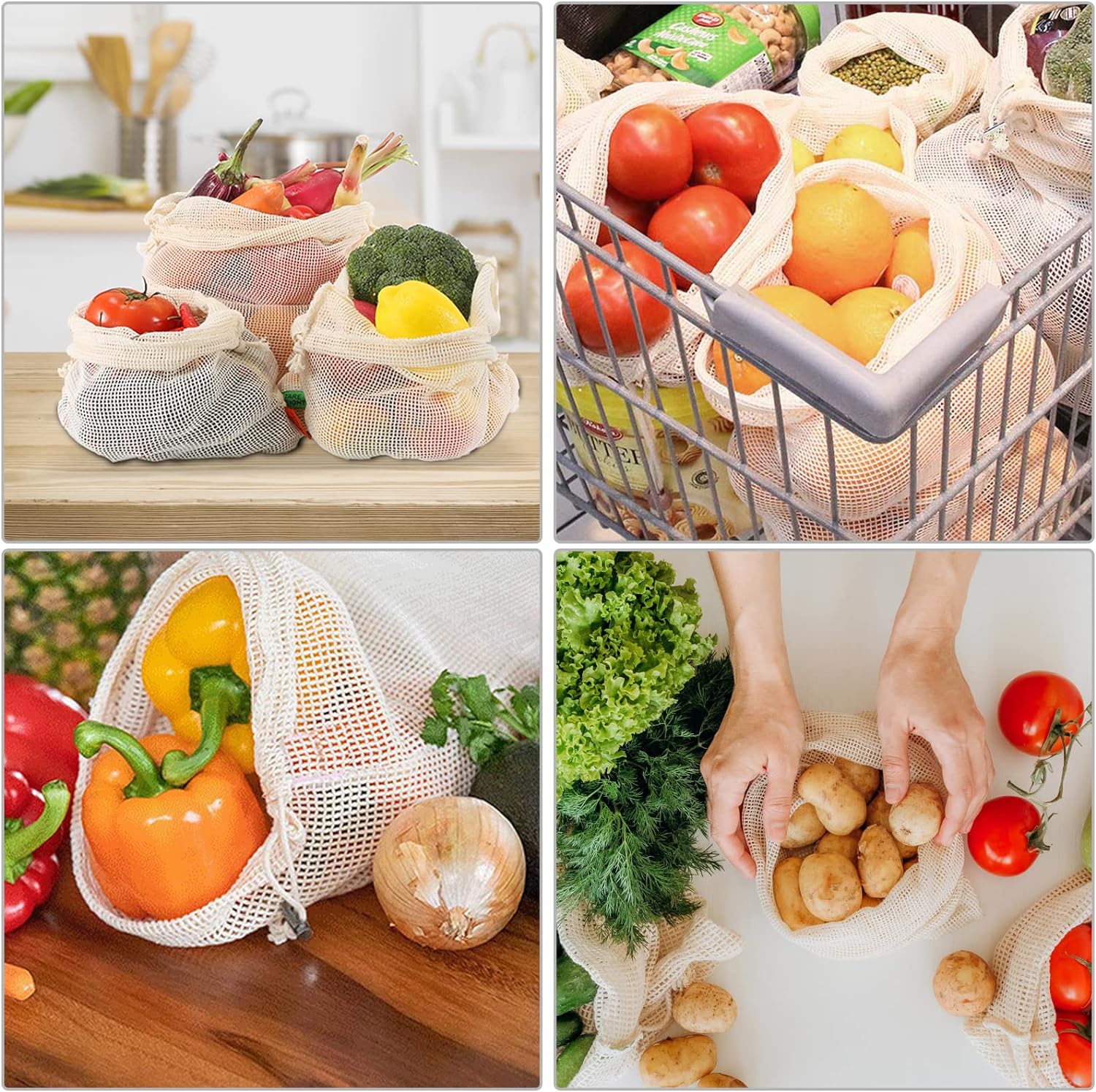 3 adet Yeniden Kullanılabilir  - Produce Bag Reusable Mesh incelemesi ve fiyatı