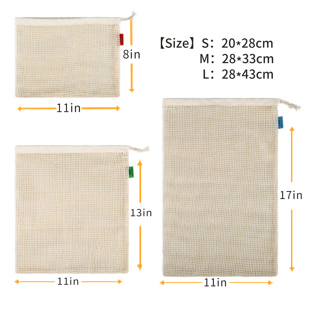 Organik Pamuk Yeniden Kullanıl - Produce Bag Reusable Mesh incelemesi ve fiyatı