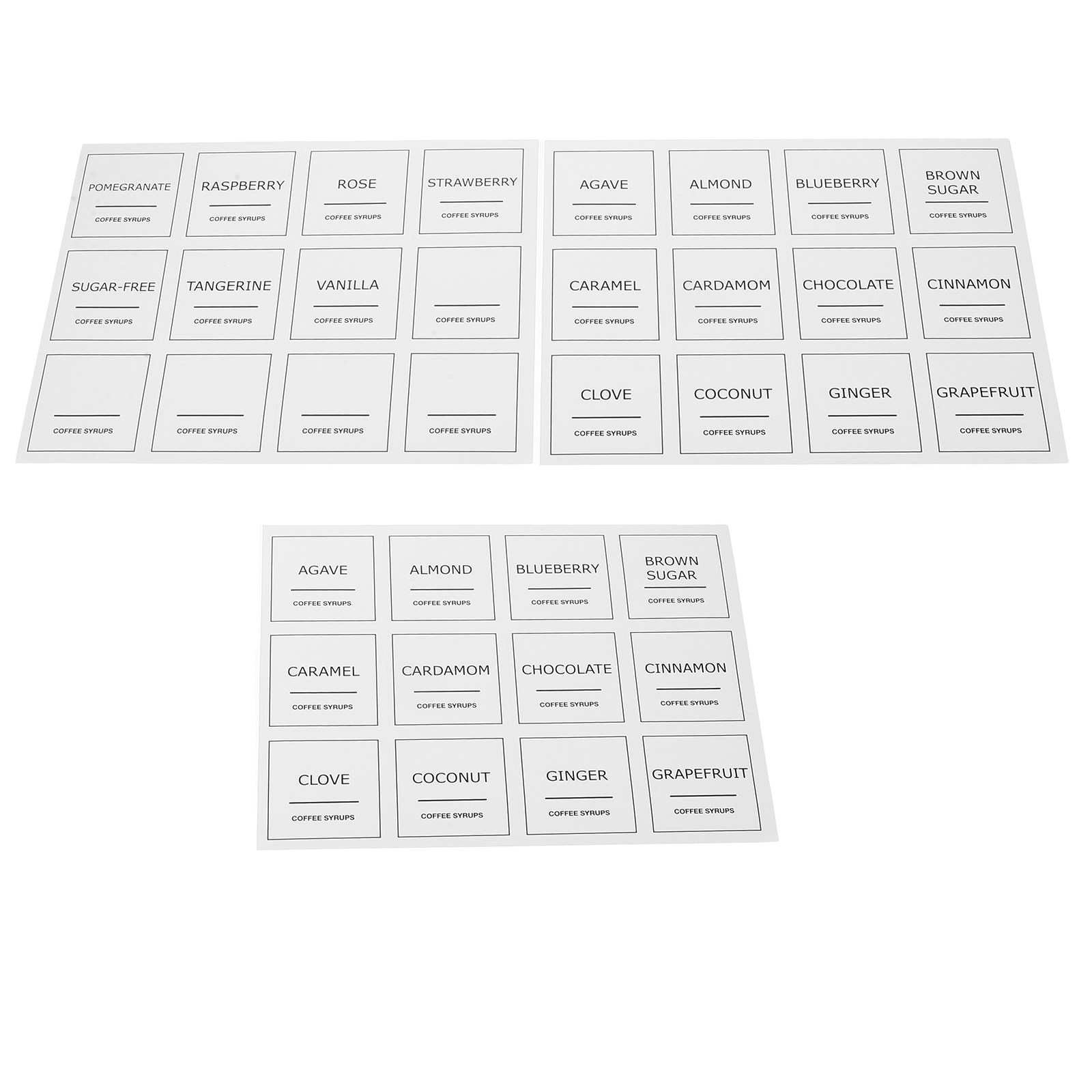 3 Adet Plastik Kahve Şurubu Et - Food Storage Jar Labels incelemesi ve fiyatı