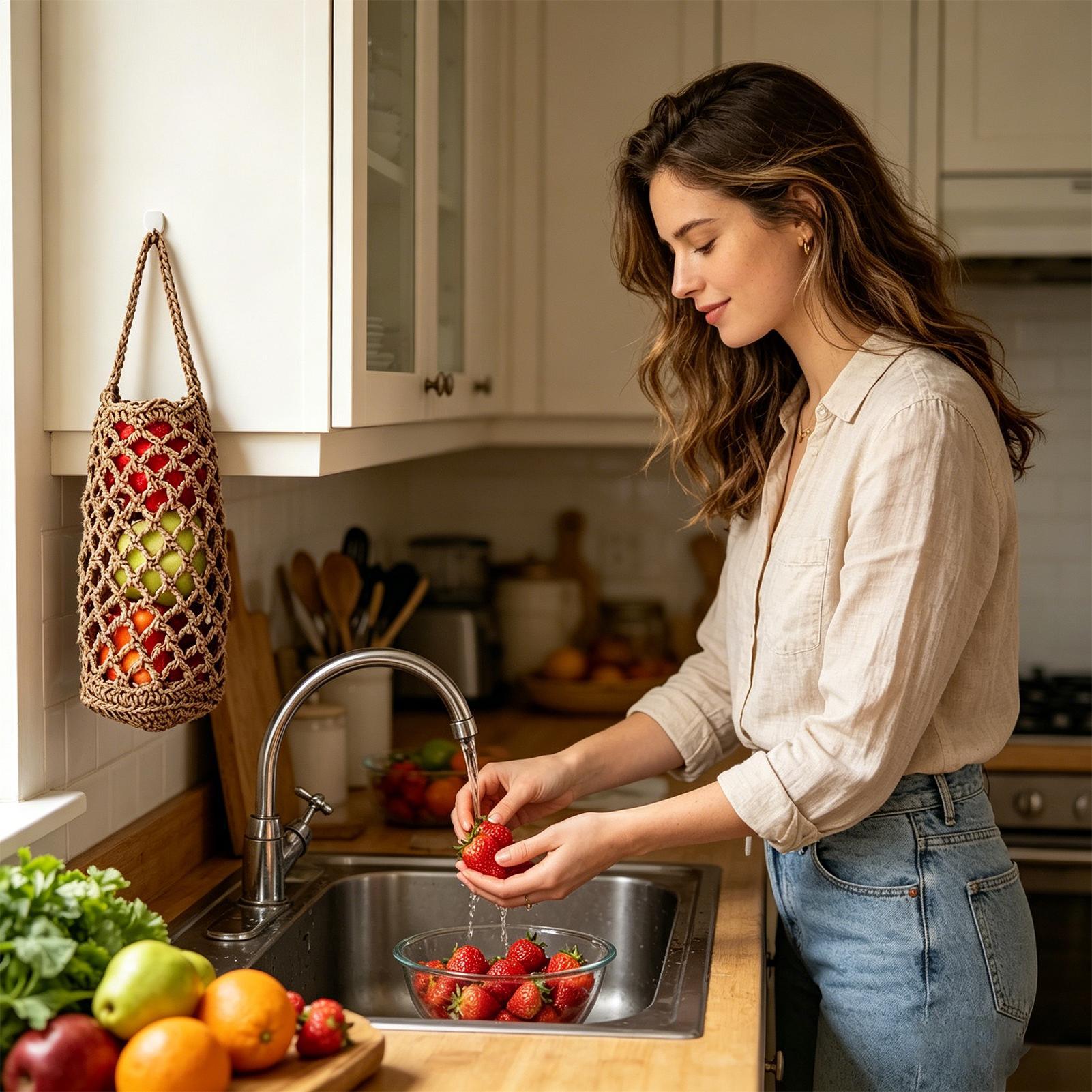 Boho El Dokuması Sebze Saklama - Produce Bag Reusable Mesh incelemesi ve fiyatı